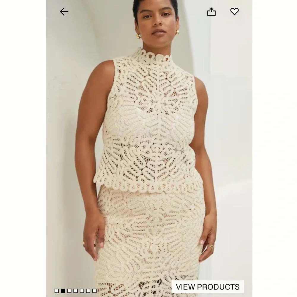 H&M Crochet-look pencil skit and sleeveless top set - Picture 3 of 14